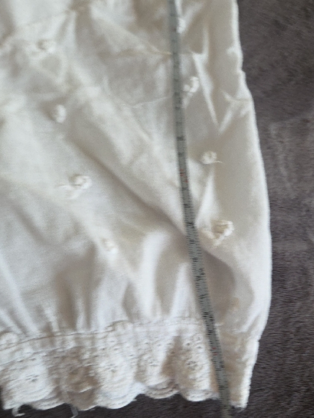 White Embroidered V-Neck Peasant Blouse - Picture 8 of 10